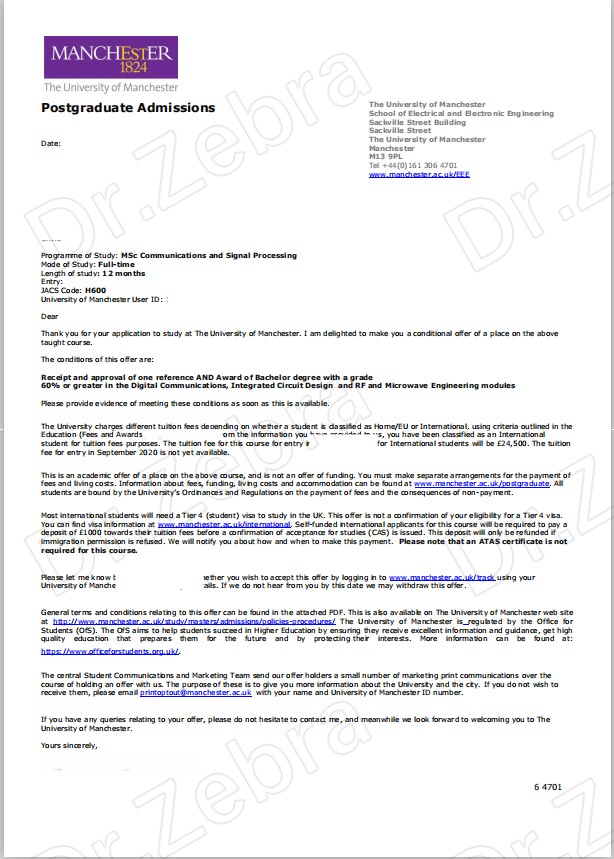 斑马博士，斑马博士留学中心，University of Manchester， MSc Applied Mathematics ，曼彻斯特大学，应用数学硕士